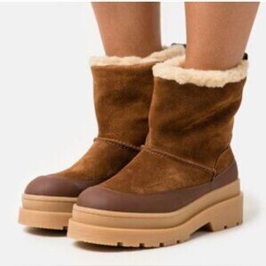 Scotch & Soda Brown Suede Winter Boots